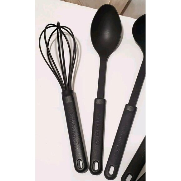 Calphalon Nylon Cooking Utensils Black Gray Set of 6 Heat Up To 400 Degrees - Picture 3 of 6